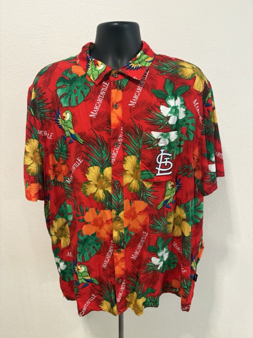 St Louis Cardinals Margaritaville Shirt Men 2XL Jimmy Buffet  Hawaiian